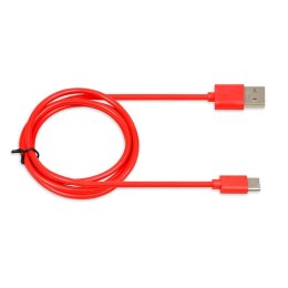 Kabel USB iBOX IKUMTCR TYP-C, 1m, 3A Czerwony