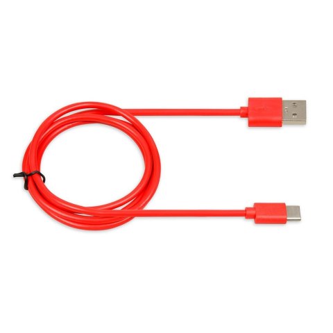 Kabel USB iBOX IKUMTCR TYP-C, 1m, 3A Czerwony