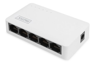 Switch niezarządzalny DIGITUS 5-portowy Gigabit Ethernet 10/100/1000Mbps biały