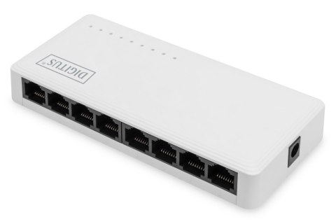 Switch niezarządzalny DIGITUS 8-portowy Gigabit Ethernet 10/100/1000Mbps biały