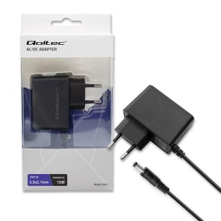 Zasilacz sieciowy Qoltec wtyczkowy 15W | 15V | 1A | 5.5*2.1