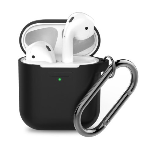 KeyBudz Elevate Keychain - silikonowe etui ochronne do AirPods 1/2 (earl grey)