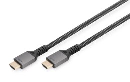 Kabel HDMI 2.1 DIGITUS PREMIUM połączeniowy Ultra HighSpeed 8K60Hz UHD Typ HDMI A/A M/M czarny 2m