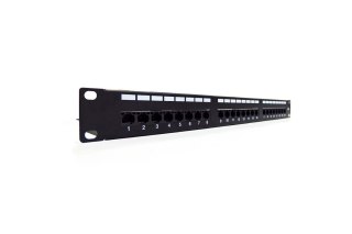 Patch panel DIGITUS 19" 24x RJ45 UTP kat. 6 1U z tacką