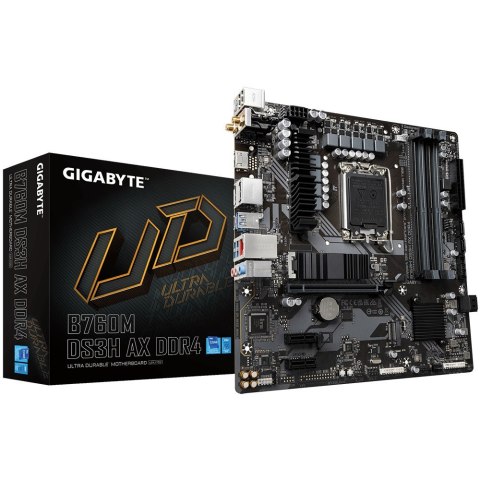 Gigabyte Płyta główna B760M DS3H AX DDR4 s1700 4DDR4 HDMI mATX