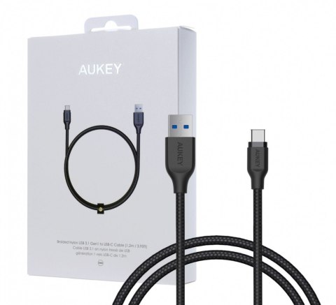 AUKEY CB-AC1 nylonowy kabel Quick Charge USB C-USB 3.1 | FCP | AFC | 1.2m | 5 Gbps | 3A | 60W PD | 20V