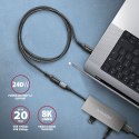 AXAGON BUCM32-CF15AB Kabel przedłużacz Gen2 USB-C - USB-C 1.5m, 5A, 20Gbps, PD 240W, oplot