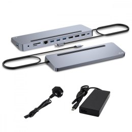 I-tec Stacja dokująca USB-C Metal Ergonomic 4K 3x Display Docking Station PD 100W + i-tec Universal Charger 100W (bundle)