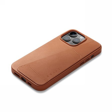 Mujjo Full Leather Wallet Case - etui skórzane do iPhone 14 Pro Max (tan)