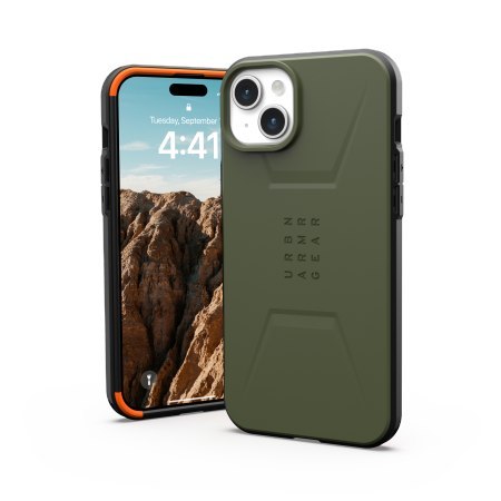 UAG Civilian Magsafe - obudowa ochronna do iPhone 15 Plus kompatybilna z MagSafe (olive)