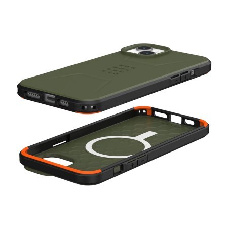 UAG Civilian Magsafe - obudowa ochronna do iPhone 15 Plus kompatybilna z MagSafe (olive)