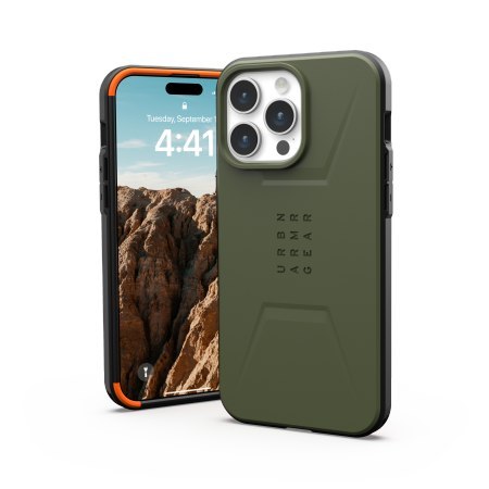 UAG Civilian Magsafe - obudowa ochronna do iPhone 15 Pro Max kompatybilna z MagSafe (olive) [mto]