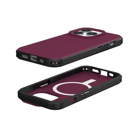 UAG Civilian Magsafe - obudowa ochronna do iPhone 15 Pro kompatybilna z MagSafe (bordeaux)