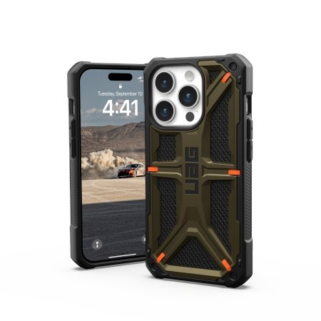 UAG Monarch - obudowa ochronna do iPhone 15 Pro (kevlar element green)