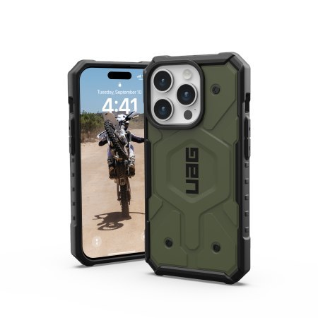 UAG Pathfinder Magsafe - obudowa ochronna do iPhone 15 Pro kompatybilna z MagSafe (olive)