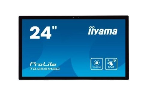 IIYAMA Monitor dotykowy 24 cale T2455MSC-B1 POJ.10PKT.IPS,HDMI,DP,USB3.0,CAM,MIC