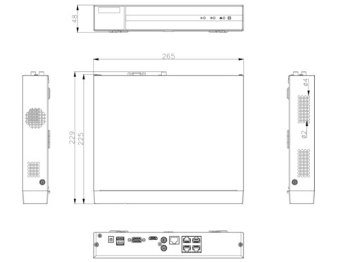 Rejestrator IP Hilook by Hikvision 5MP NVR-4CH-5MP/4P