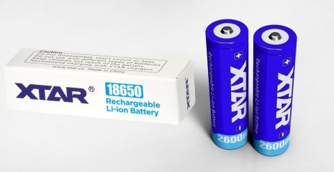 Akumulator 18650 Li-Ion 3,7V Xtar 2600mAh (1 szt.) z zabezpieczeniem