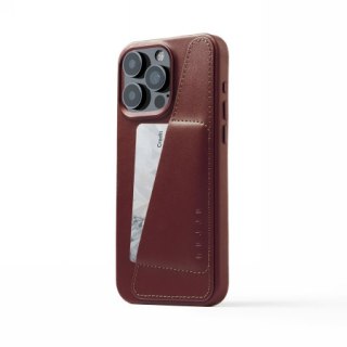 Mujjo Full Leather Wallet Case - etui skórzane do iPhone 15 Pro Max kompatybilne z MagSafe (burgundy)
