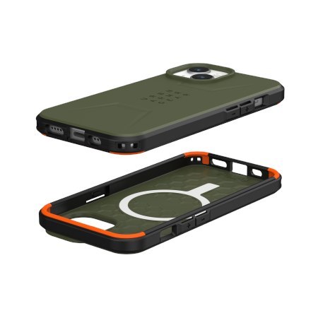 UAG Civilian Magsafe - obudowa ochronna do iPhone 15 kompatybilna z MagSafe (olive)