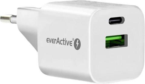 ŁADOWARKA SIECIOWA everActive GaN SC-390Q 30W 1xUSB-C 1xUSB-A PD PPS