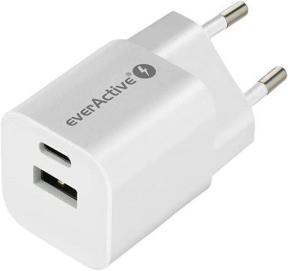 ŁADOWARKA SIECIOWA everActive GaN SC-390Q 30W 1xUSB-C 1xUSB-A PD PPS