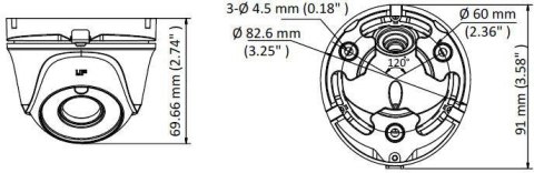 Kamera 4w1 Hilook by Hikvision kopułka 2MP TVICAM-T2M 2.8mm