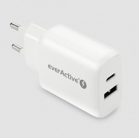 ŁADOWARKA SIECIOWA everActive SC-370Q 25W 1xUSB-C 1xUSB-A PD PPS