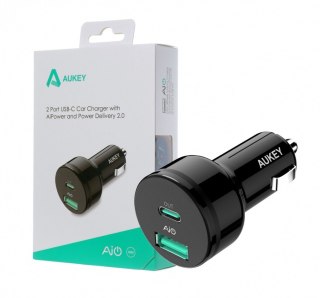 AUKEY CC-Y7 Ultraszybka ładowarka samochodowa 2xUSB Power Delivery 2.0 5.4A 36W