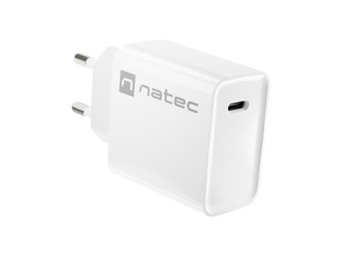 Ładowarka sieciowa Natec Ribera 1x USB-C 20W biała