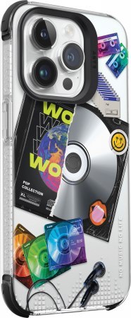 LAUT Pop Retro Music - obudowa ochronna do iPhone 15 Pro Max kompatybilna z MagSafe (retro music)