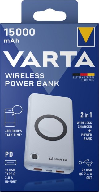 POWERBANK WIRELESS Indukcja 15000mAh VARTA