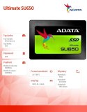 Adata Dysk SSD Ultimate SU650 2TB SATA3 520/450 MB/s