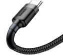 KABEL USB-A -> USB-C Baseus Cafule CATKLF-AG1 50cm 3A QC 3.0 CZARNO-SZARY W NYLONOWYM OPLOCIE