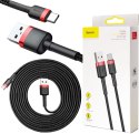 KABEL USB-A -> USB-C Baseus Cafule CATKLF-U91 300cm 2A QC 3.0 CZARNO-CZERWONY W OPLOCIE