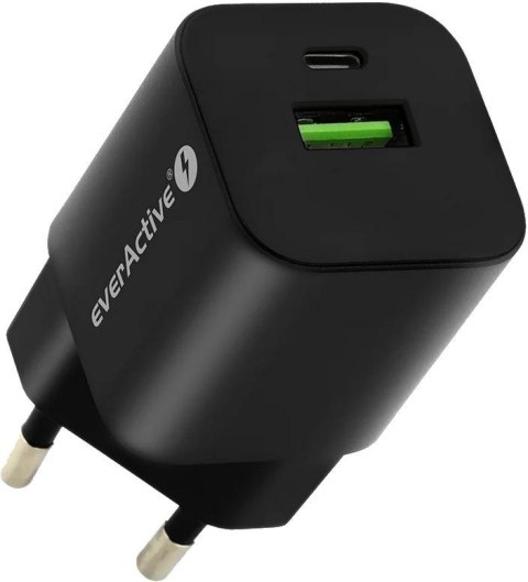 ŁADOWARKA SIECIOWA everActive GaN SC-390QB 30W 1xUSB-C 1xUSB-A PD PPS