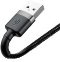 KABEL USB-A -> Lightning / iPhone Baseus Cafule CALKLF-BG1 100cm Apple 2.4A CZARNO-SZARY W OPLOCIE