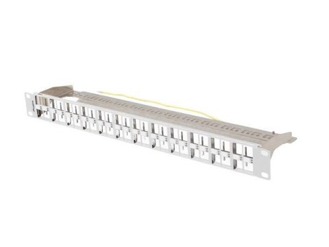 Patch panel pusty Lanberg PPKS-1248-S 24 port 1U 19" do modułów keystone szary