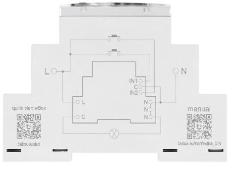 Moduł przekaźnikowy switchbox din Blebox