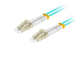 Patchcord światłowodowy Lanberg MM LC/UPC-LC/UPC DUPLEX 3.0MM OM3 50/125 LSZH 0.5m aqua