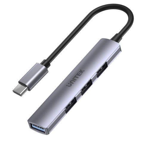 HUB USB-C Unitek H1208B 1xUSB-A 5 Gbps, 3xUSB-A 2.0 alu