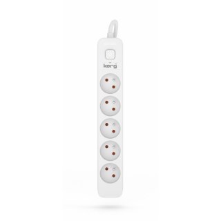 Przedłużacz KERG z wyłącznikiem M02403 5-gniazdowy ,3m 3×1,5mm2 H05VV-F 16A/250V biały