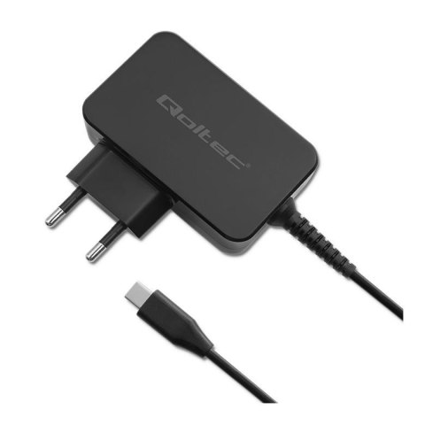 Ładowarka sieciowa Qoltec GaN POWER PRO | 1xUSB-C | 30W | 5-20V | 1.5-3A | Czarna