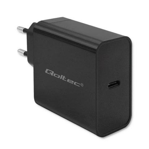 Ładowarka sieciowa Qoltec Super Quick PD | 1xUSB-C | 65W | 5-20V | 3-3.25A | Czarna