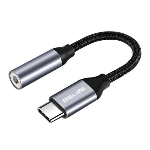 Kabel adapter Beline USB-C/Jack 3,5mm DAC czarny