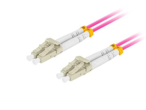 Patchcord światłowodowy Lanberg MM LC/UPC-LC/UPC DUPLEX 3.0MM OM4 50/125 LSZH 0.5m fioletowy