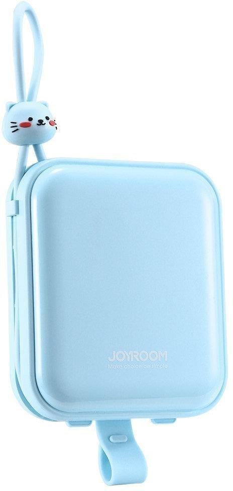 Powerbank Joyroom Cutie Series JR-L008 10000mAh 22.5W PD QC z kablami 1x USB-A 1x USB-C niebieski