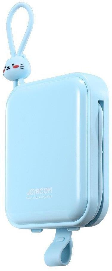 Powerbank Joyroom Cutie Series JR-L008 10000mAh 22.5W PD QC z kablami 1x USB-A 1x USB-C niebieski