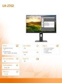 AG NEOVO Monitor 27 cali LH-2702 IPS HDMI D-SUB DP