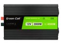PRZETWORNICA NAPIĘCIA Green Cell PowerInverter LCD 12V -> 230V 2000W/4000W CZYSTA SINUSOIDA